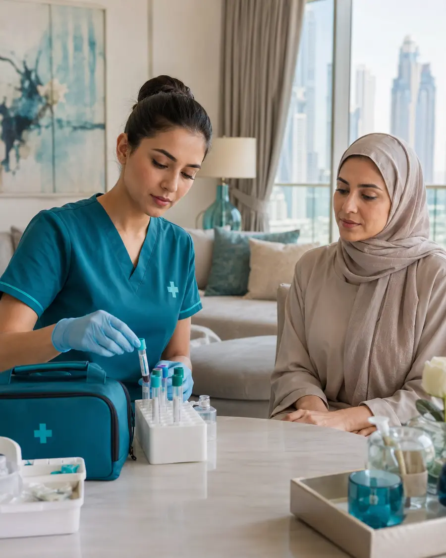 Laboratory professional preparing diagnostic samples